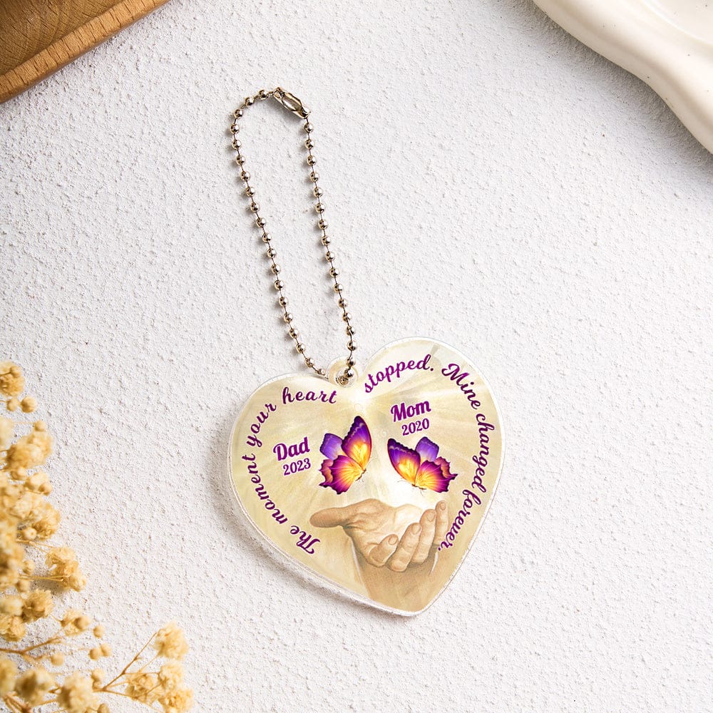 personalized photo with custom name butterfly ornament acrylic remembrance decor