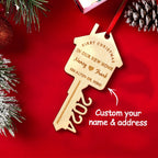 personalized wooden home ornament keepsake as a new home gift