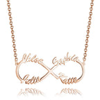 Custom Infinity Name Necklace with Four Names - S925 Silver