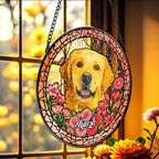 G Love Feels Close Again Stained Glass Window Hanging Window Memorial Gift for Loss of Dog