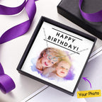 Custom Message Card with Infinity Necklace Best Birthday Gift for Women