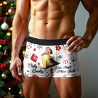 Personalized Face Boxer Only Can Jingle These Bells without Custom Belt Text Men Underwear Christmas Gift Personalized Photo Valentines Gift