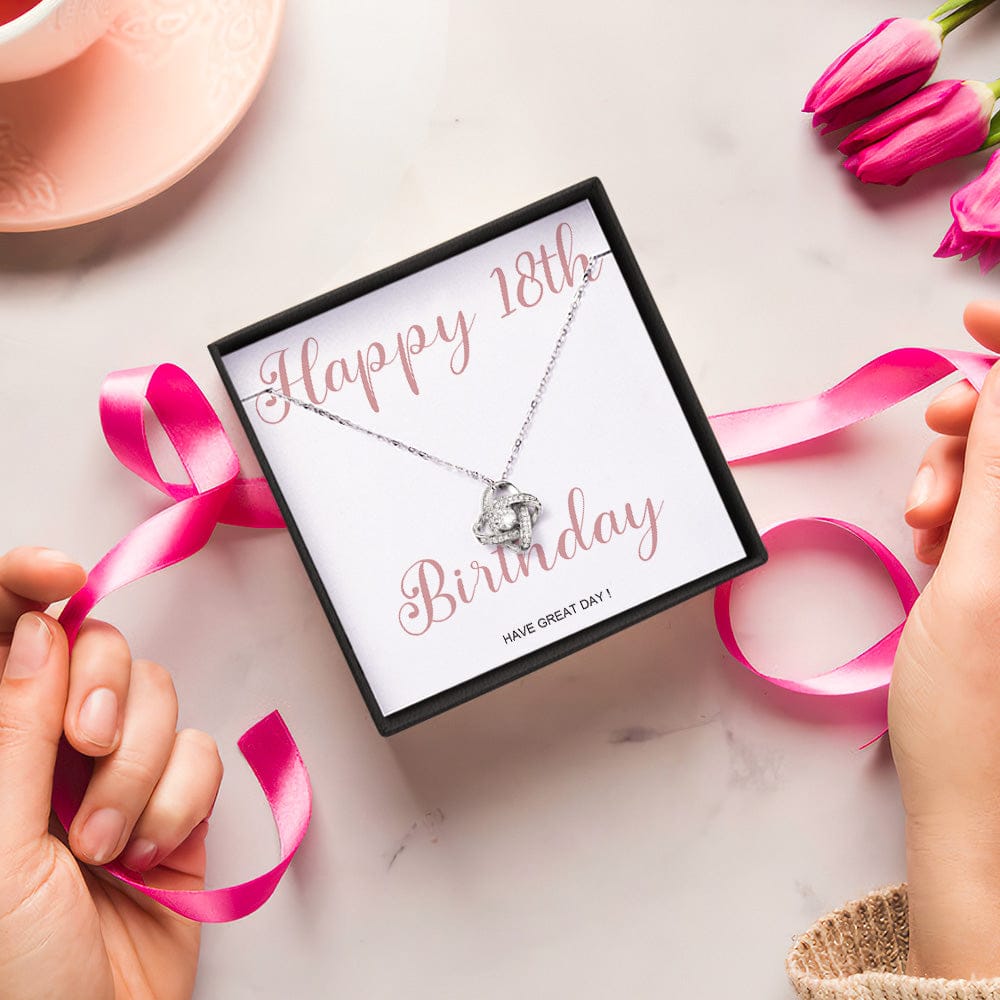 Four Leaf Clover Necklace with Personalized Message Card Best Birthday Gift