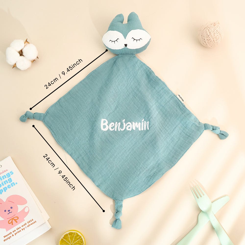 Personalized Soothe Towel Bibs Soft Sleeping Doll Towel with Embroidered Name Gift for Baby