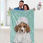 Blanket Personalized Pet Portrait Funny Photo Throw