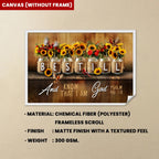 Be Still and Know That I Am God Psalm 46:10, Mason Jar Flowers, Wall Art Canvas 740585 - 740626 - DiyGiftly