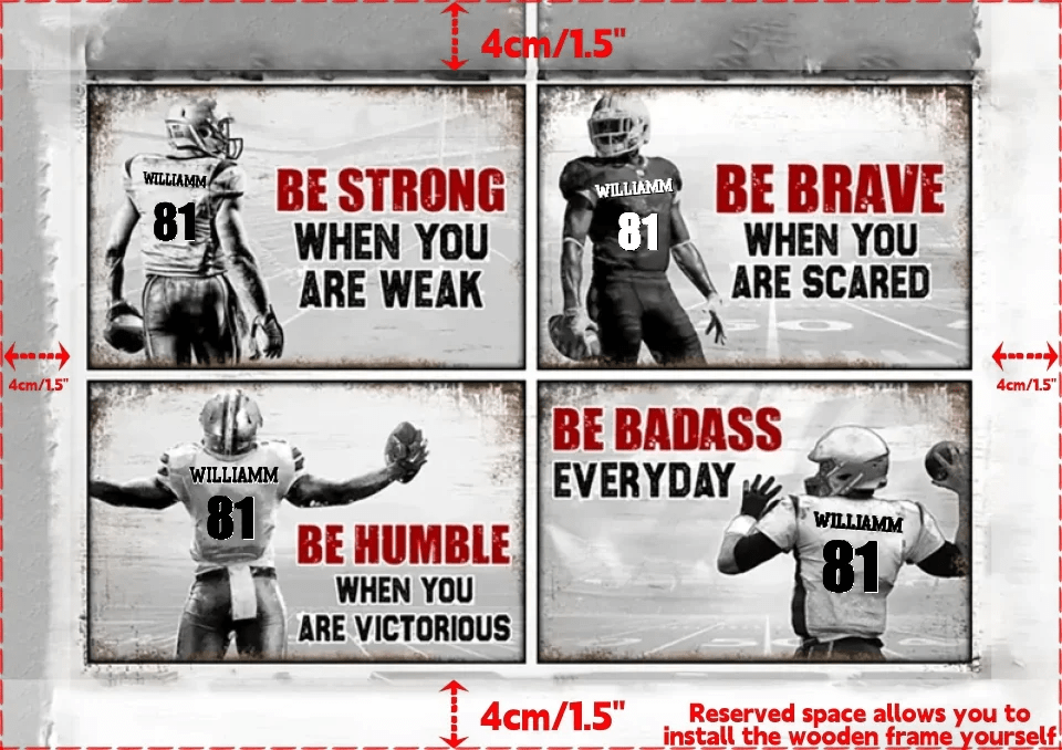 Be Strong When You Are Weak , Football Canvas Poster 748310 - DiyGiftly