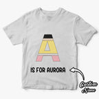 shirt personalized gift for daughter back to school close detail