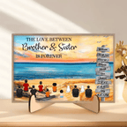 Beach Landscape Family A Little Whole Lot of Love Sign Posts Personalized Custom Wooden Plaquet, Home Decoration, Gift For Family 731522 - DiyGiftly