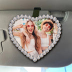 car visor clip personalized design wooden