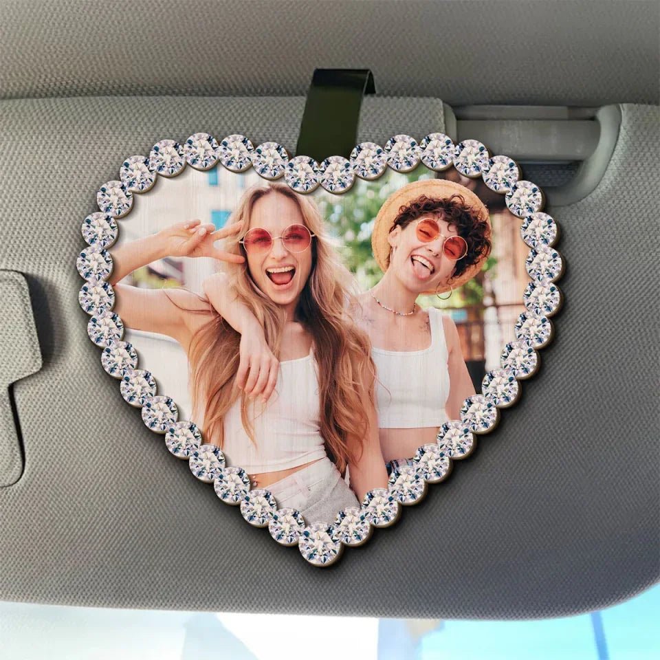 car visor clip personalized design wooden