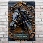 Beautiful Horse - Personalized Horse Rectangle Metal Sign 735546 - 735547 - DiyGiftly