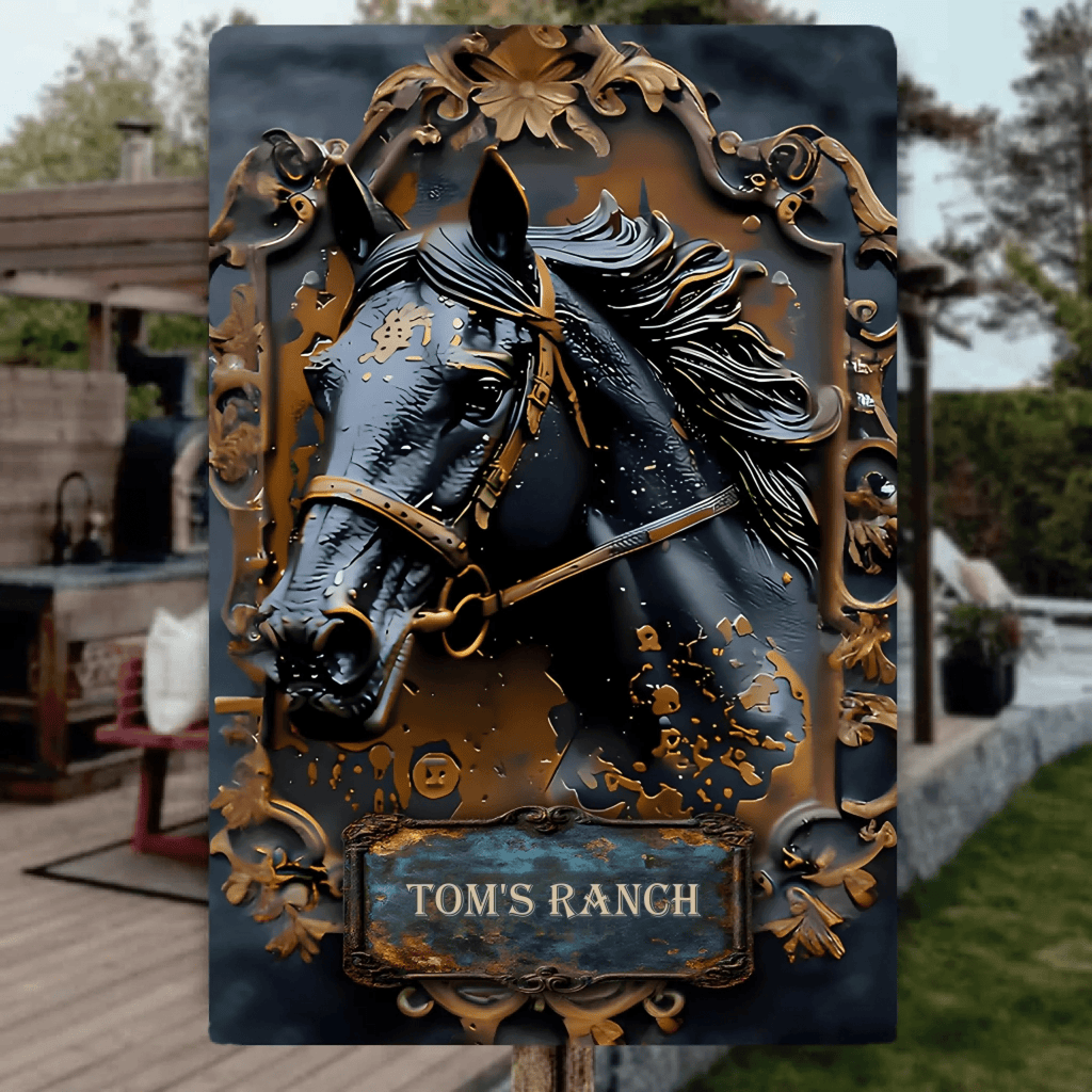 Beautiful Horse - Personalized Horse Rectangle Metal Sign 735546 - 735547 - DiyGiftly