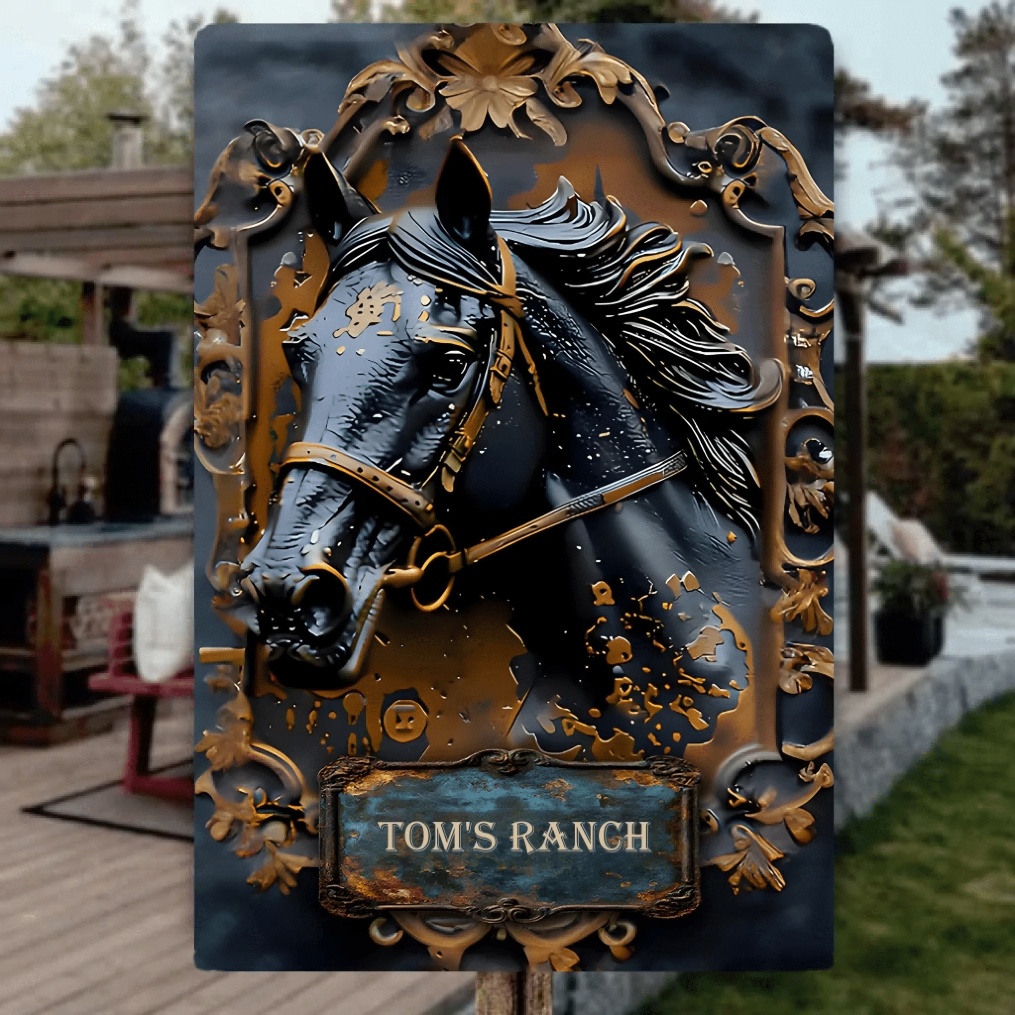 Beautiful Horse - Personalized Horse Rectangle Metal Sign 735546 - 735547 - DiyGiftly