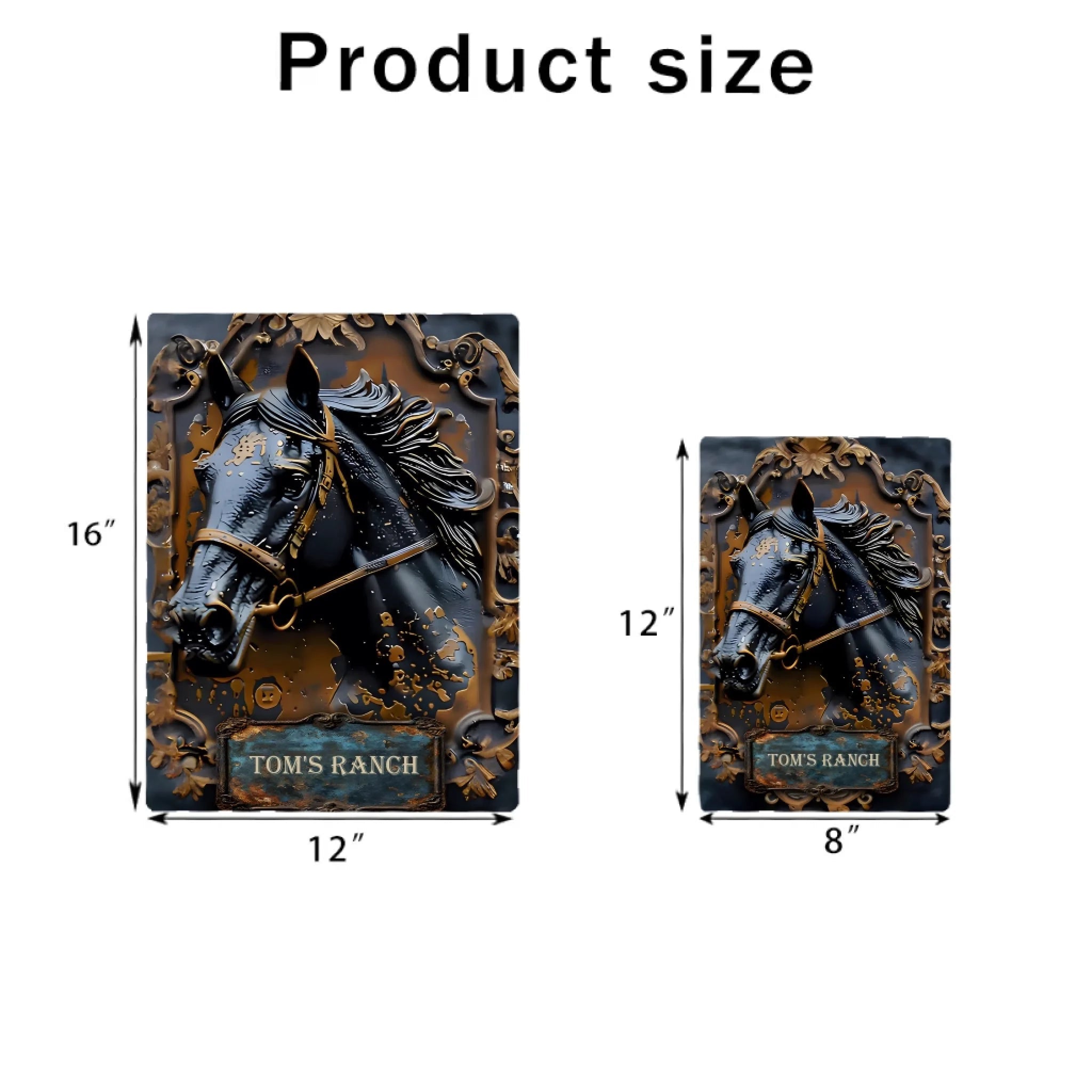 Beautiful Horse - Personalized Horse Rectangle Metal Sign 735546 - 735547 - DiyGiftly