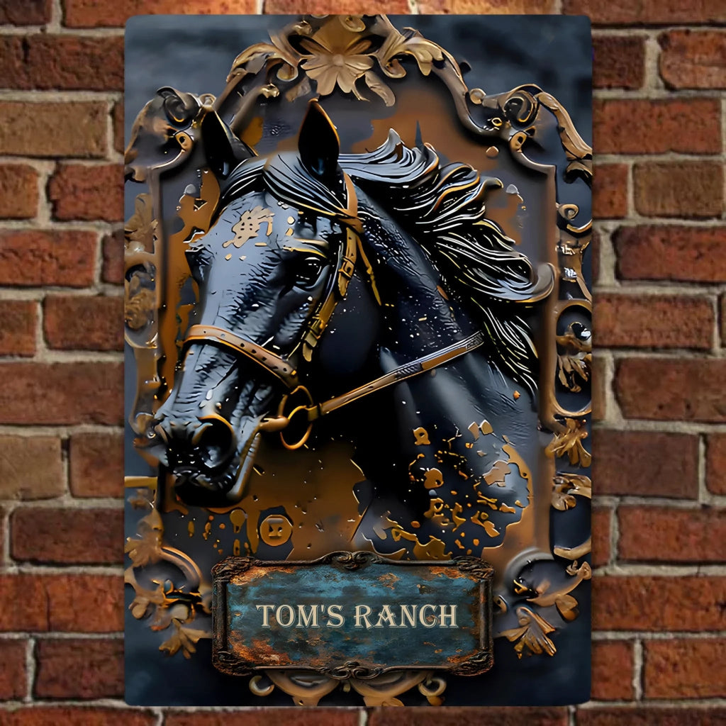 Beautiful Horse - Personalized Horse Rectangle Metal Sign 735546 - 735547 - DiyGiftly