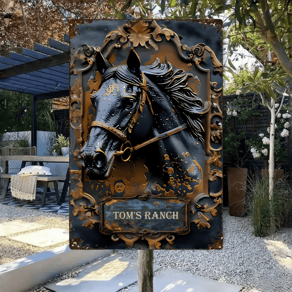 Beautiful Horse - Personalized Horse Rectangle Metal Sign 735546 - 735547 - DiyGiftly