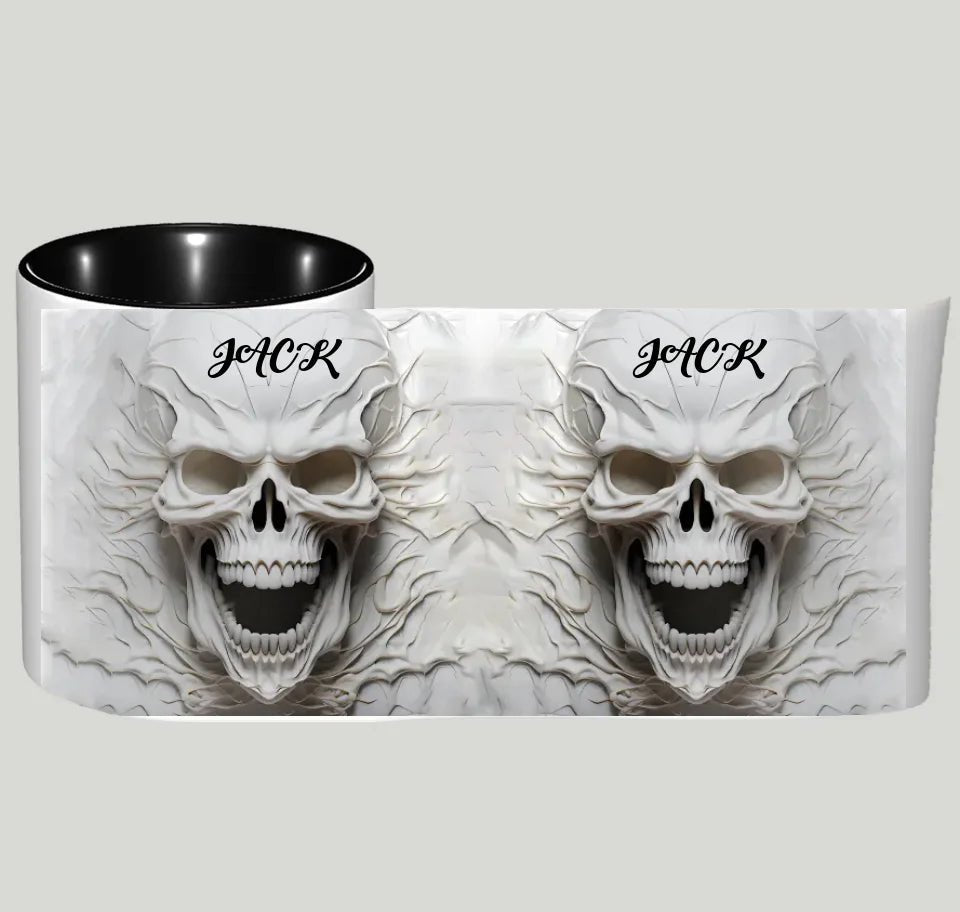 Beautiful White Skeleton - Personalized Skull Mug 748498 - DiyGiftly