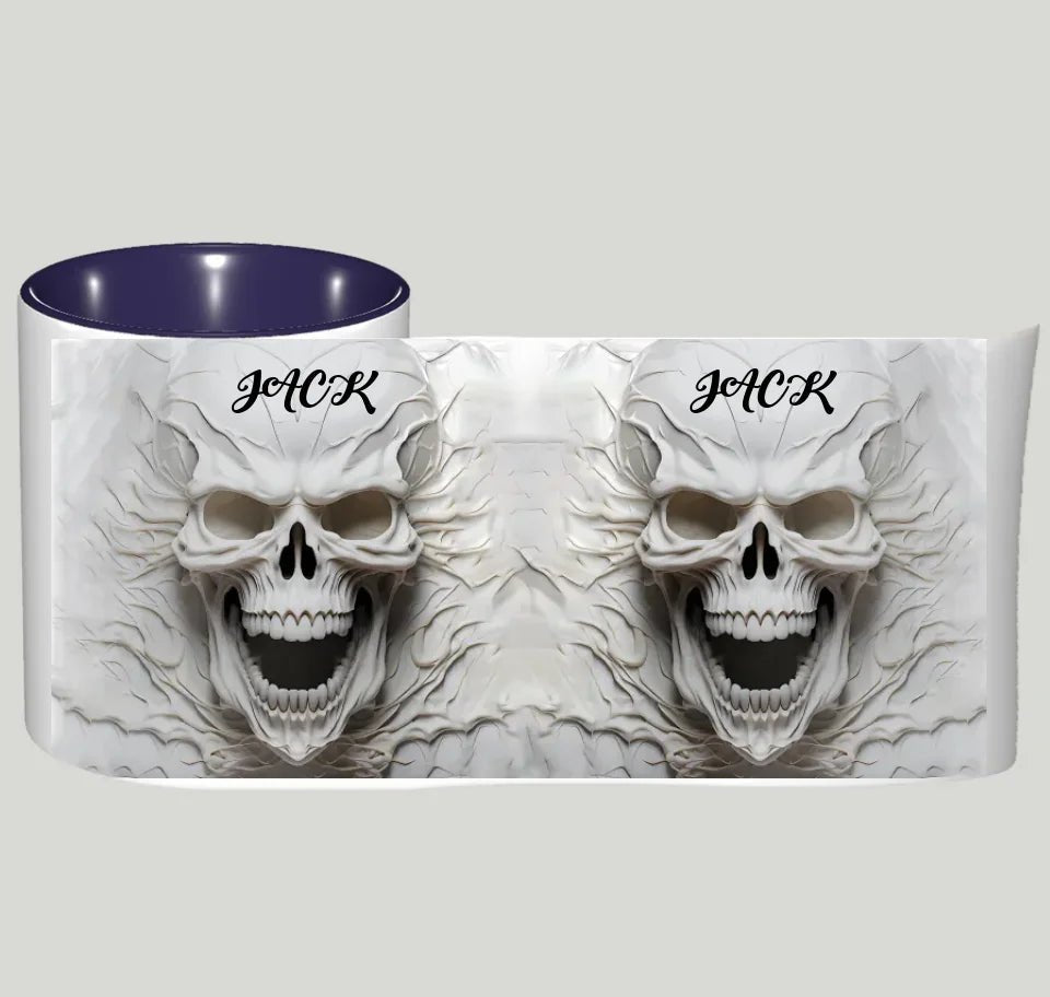 Beautiful White Skeleton - Personalized Skull Mug 748498 - DiyGiftly