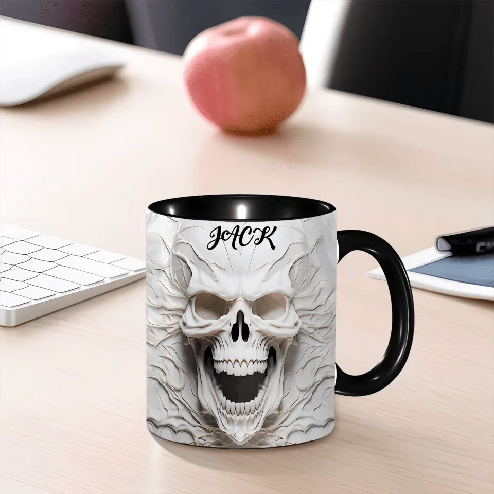Beautiful White Skeleton - Personalized Skull Mug 748498 - DiyGiftly