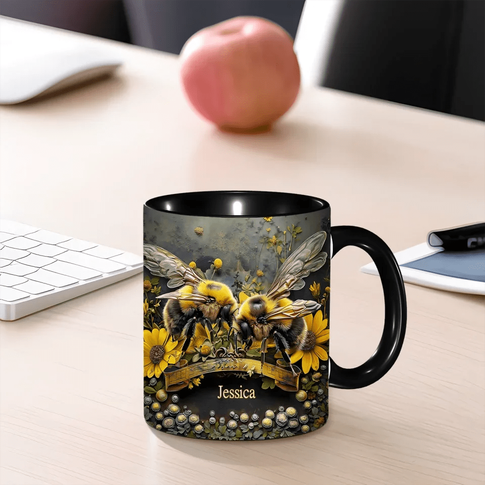 Bee Garden - Personalized Gardening Accent Mug 740760 - DiyGiftly