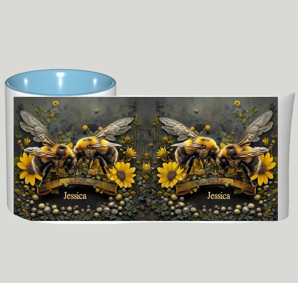 Bee Garden - Personalized Gardening Accent Mug 740760 - DiyGiftly