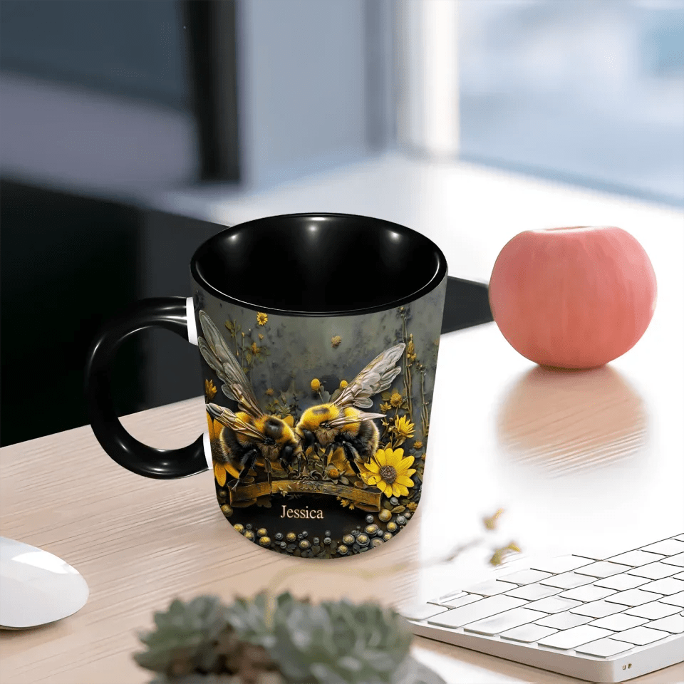 Bee Garden - Personalized Gardening Accent Mug 740760 - DiyGiftly