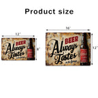 Beer Always Tastes Better In The Garage - Personalized Beer Rectangle Metal Sign 736532 - 736907 - DiyGiftly
