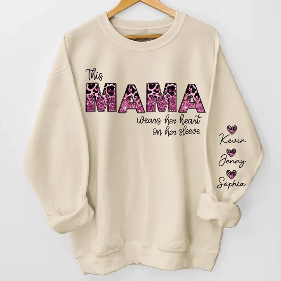Behind Every Great Kid Is A Mom - Family Personalized Custom Unisex Sweatshirt With Design On Sleeve - Gift For Mom, Grandma 687210 - 687329 - DiyGiftly