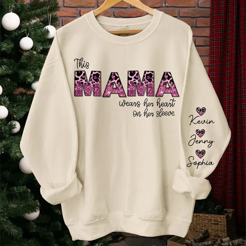 Behind Every Great Kid Is A Mom - Family Personalized Custom Unisex Sweatshirt With Design On Sleeve - Gift For Mom, Grandma 687210 - 687329 - DiyGiftly