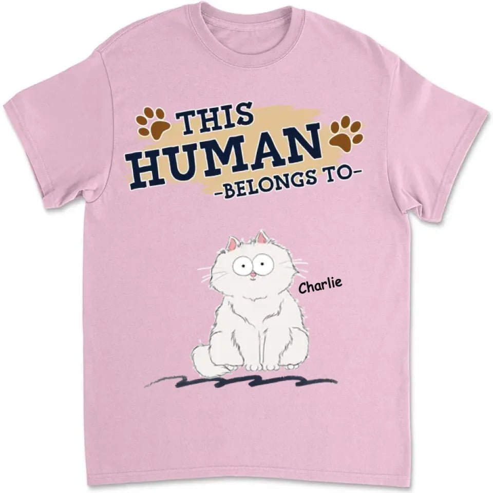 Belongs To My Cat - Personalized Custom Unisex T-Shirt 665495 - DiyGiftly
