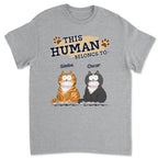 Belongs To My Cat - Personalized Custom Unisex T-Shirt 665495 - DiyGiftly