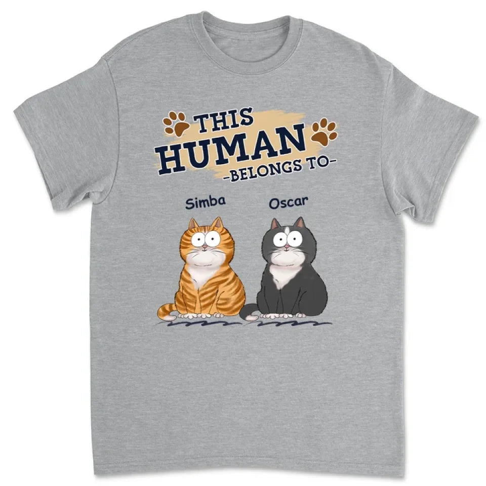 Belongs To My Cat - Personalized Custom Unisex T-Shirt 665495 - DiyGiftly