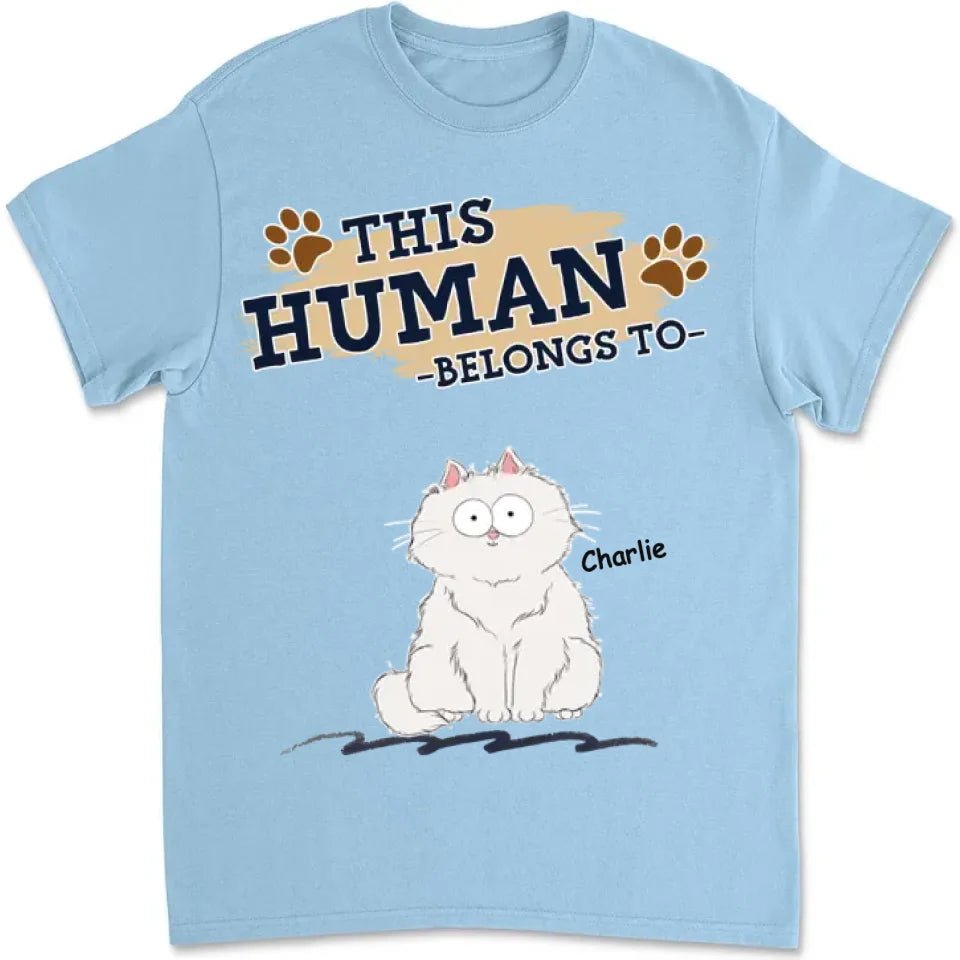 Belongs To My Cat - Personalized Custom Unisex T-Shirt 665495 - DiyGiftly