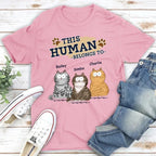 Belongs To My Cat - Personalized Custom Unisex T-Shirt 665495 - DiyGiftly
