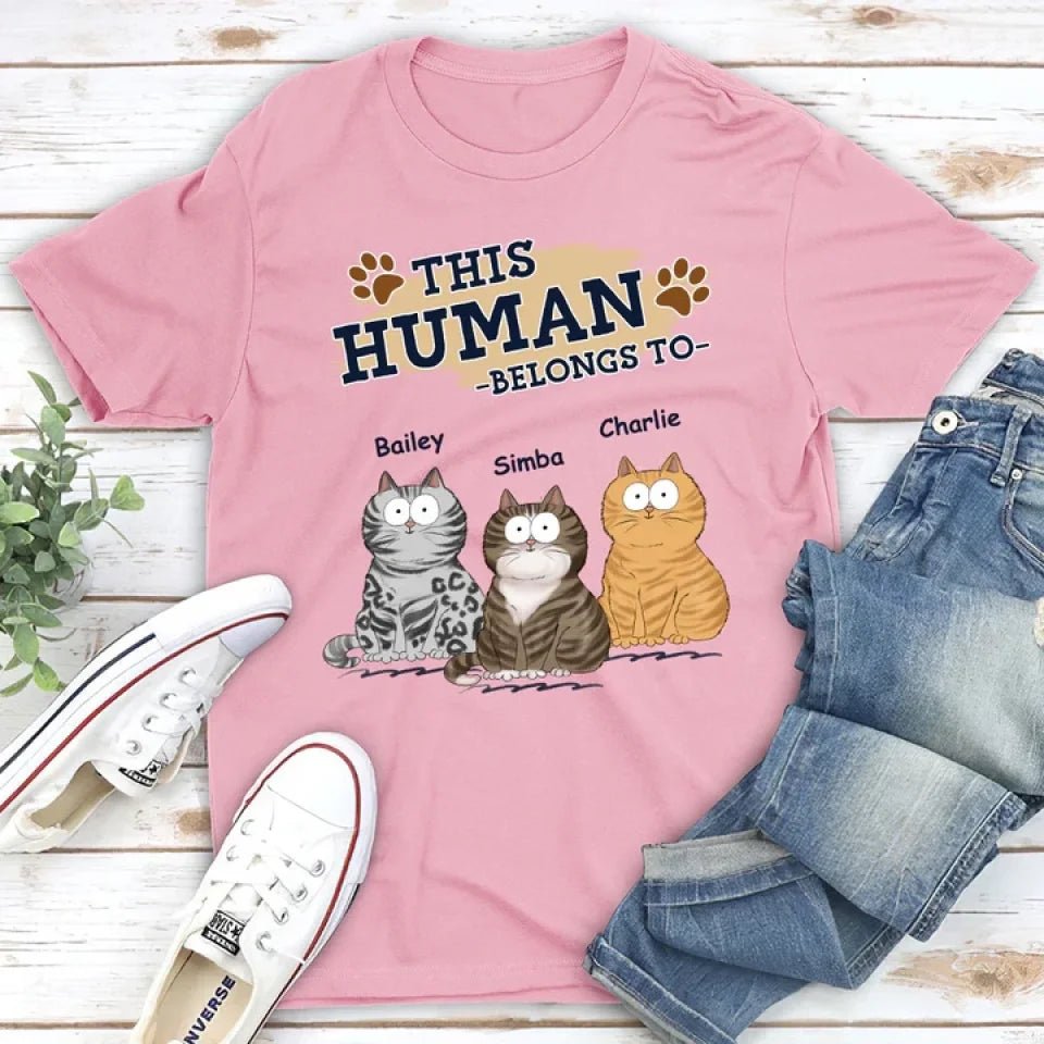 Belongs To My Cat - Personalized Custom Unisex T-Shirt 665495 - DiyGiftly