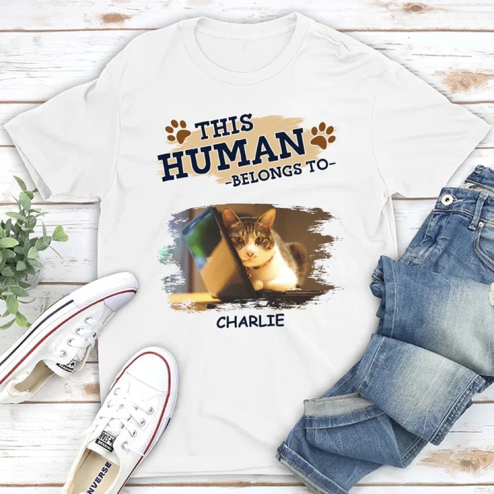 Belongs To My Cat - Personalized Custom Unisex T-Shirt 665495 - DiyGiftly