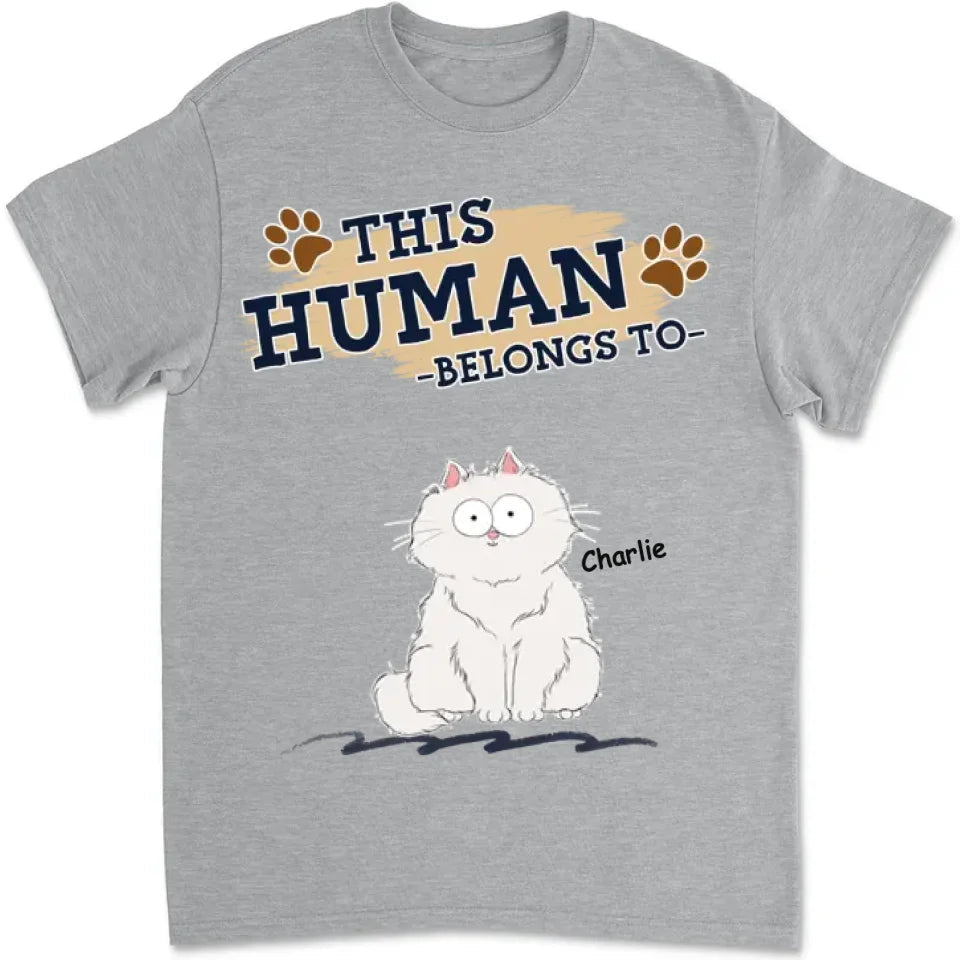 Belongs To My Cat - Personalized Custom Unisex T-Shirt 665495 - DiyGiftly