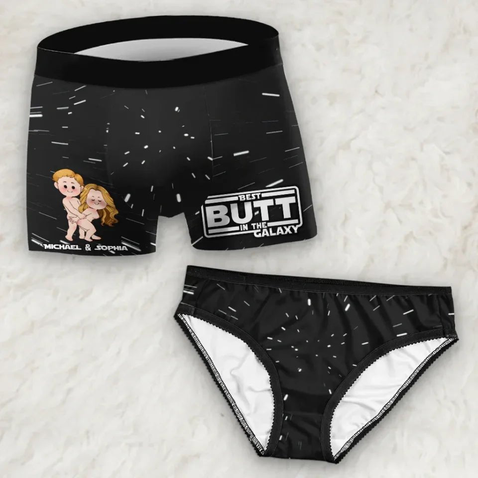 Best Butt In The Galaxy - Personalized Couple Women Briefs & Men Boxer Briefs 747927 - 748936 - 748939 - DiyGiftly