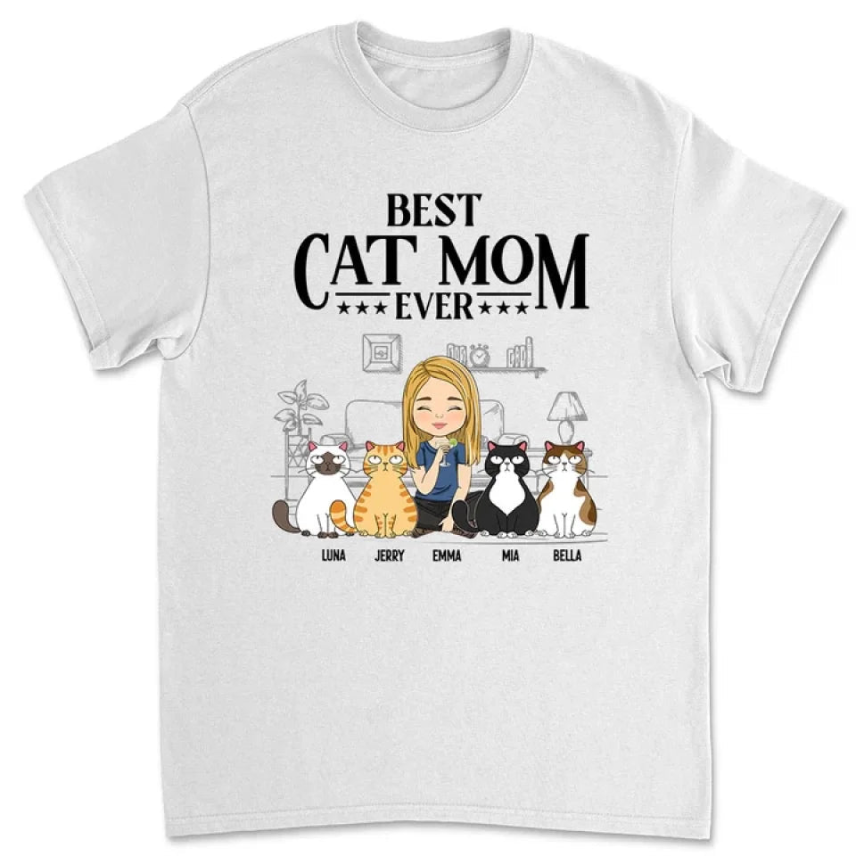 Best Cat Dad Ever - Personalized Custom Unisex T-shirt 665767 - DiyGiftly