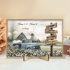 Best Couple Wedding Anniversary Gifts Farmhouse Old Truck Wooden Plaque 710376 - DiyGiftly