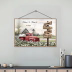 Best Couple Wedding Anniversary Gifts Farmhouse Old Truck Wooden Plaque 710376 - DiyGiftly