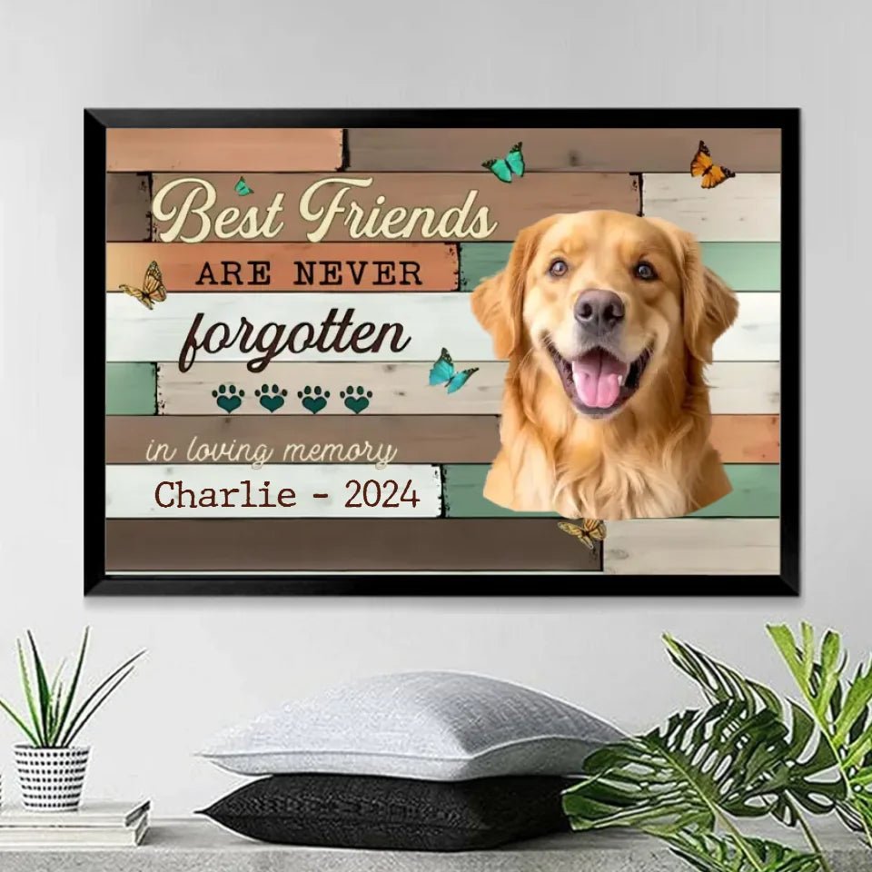 Best Friends Are Never Forgotten Image Upload - Upload Image, Personalized Horizontal Canvas 711224 - 711254 - DiyGiftly