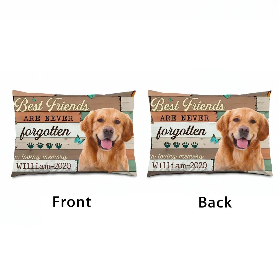 Best Friends Are Never Forgotten Image Upload - Upload Image, Personalized Pillow 711224 - B - DiyGiftly