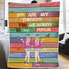 flannel fleece blanket personalized design gift for best friend