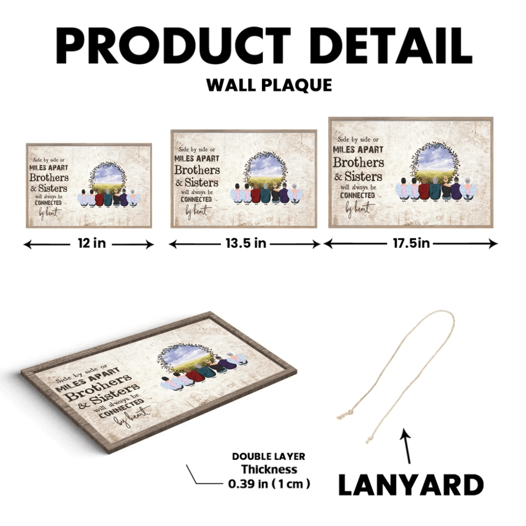 wall wooden plaque personalized design gift for brother