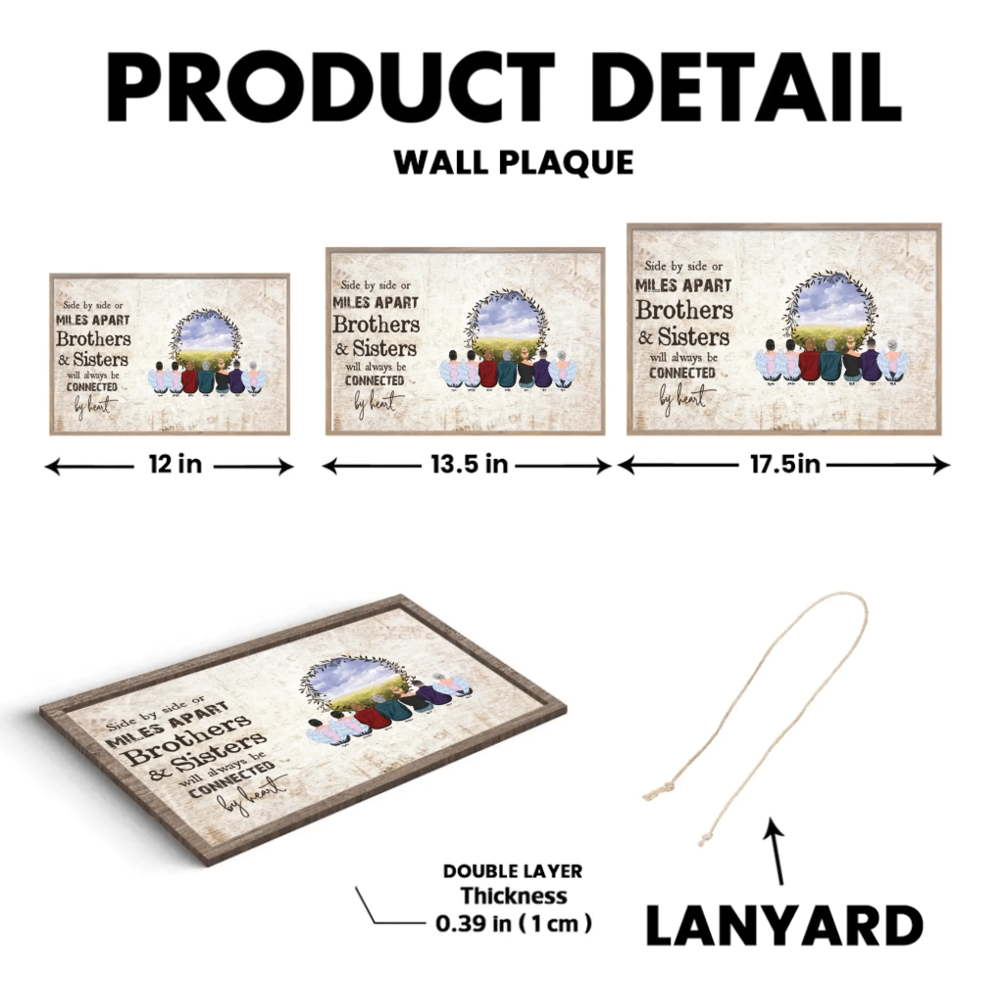 wall wooden plaque personalized design gift for brother
