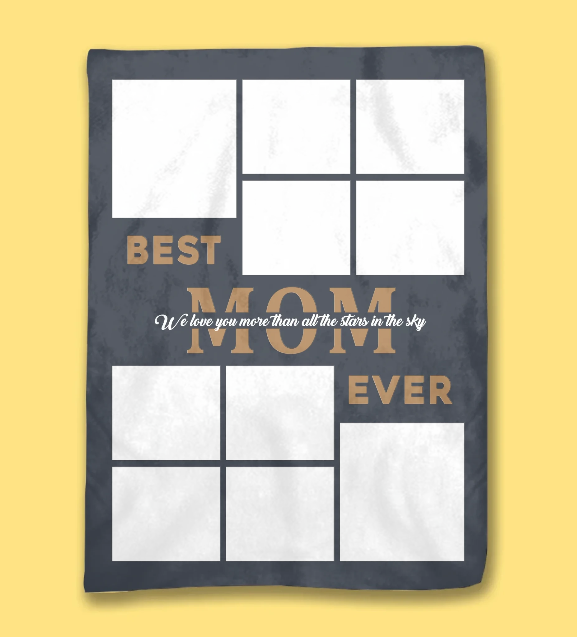 Best Mom Ever Custom Photo Collage, 10 Pictures, Customizable Text Blanket 732590 - DiyGiftly