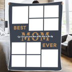 Best Mom Ever Custom Photo Collage, 10 Pictures, Customizable Text Blanket 732590 - DiyGiftly