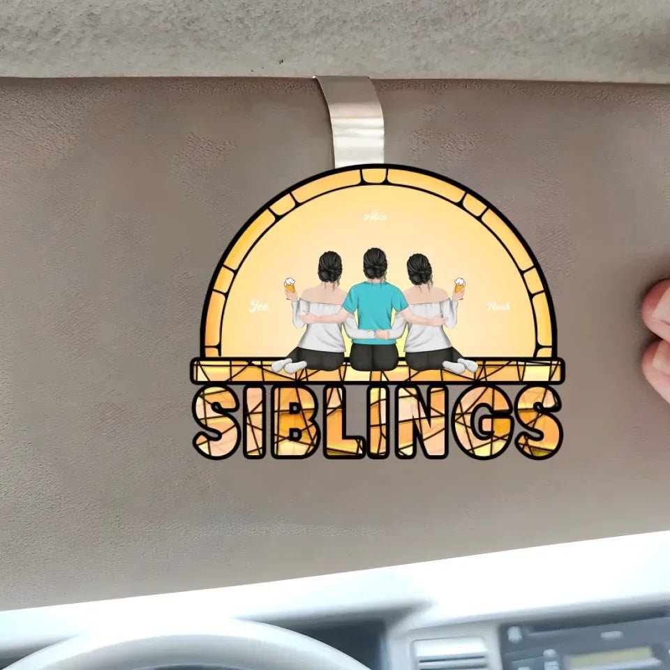 car visor clip personalized design wooden